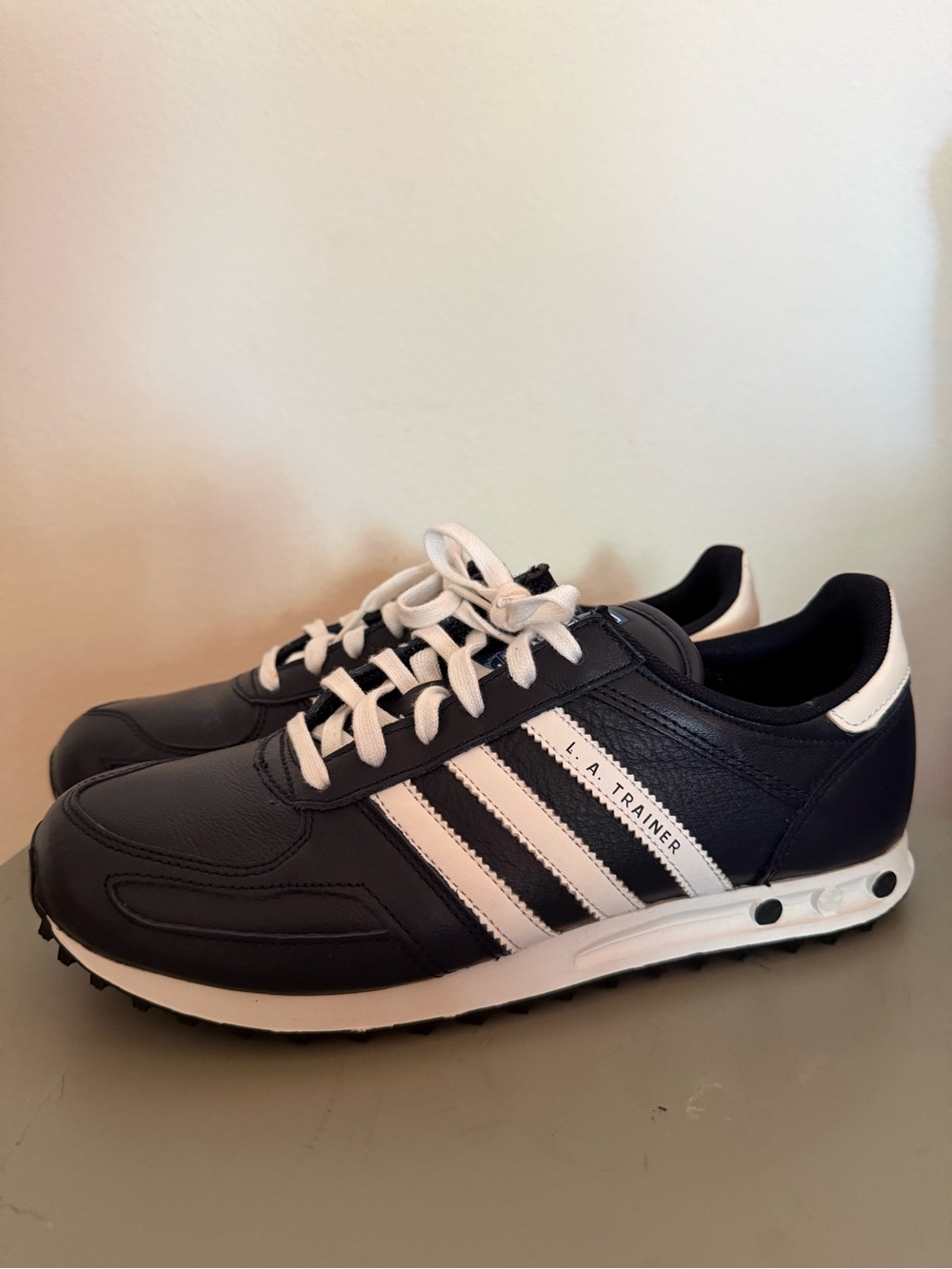 Adidas L.A. Trainer OG Navy Leather Women’s 7.5 / Men’s 6 NEW 2013 Reissue Rare